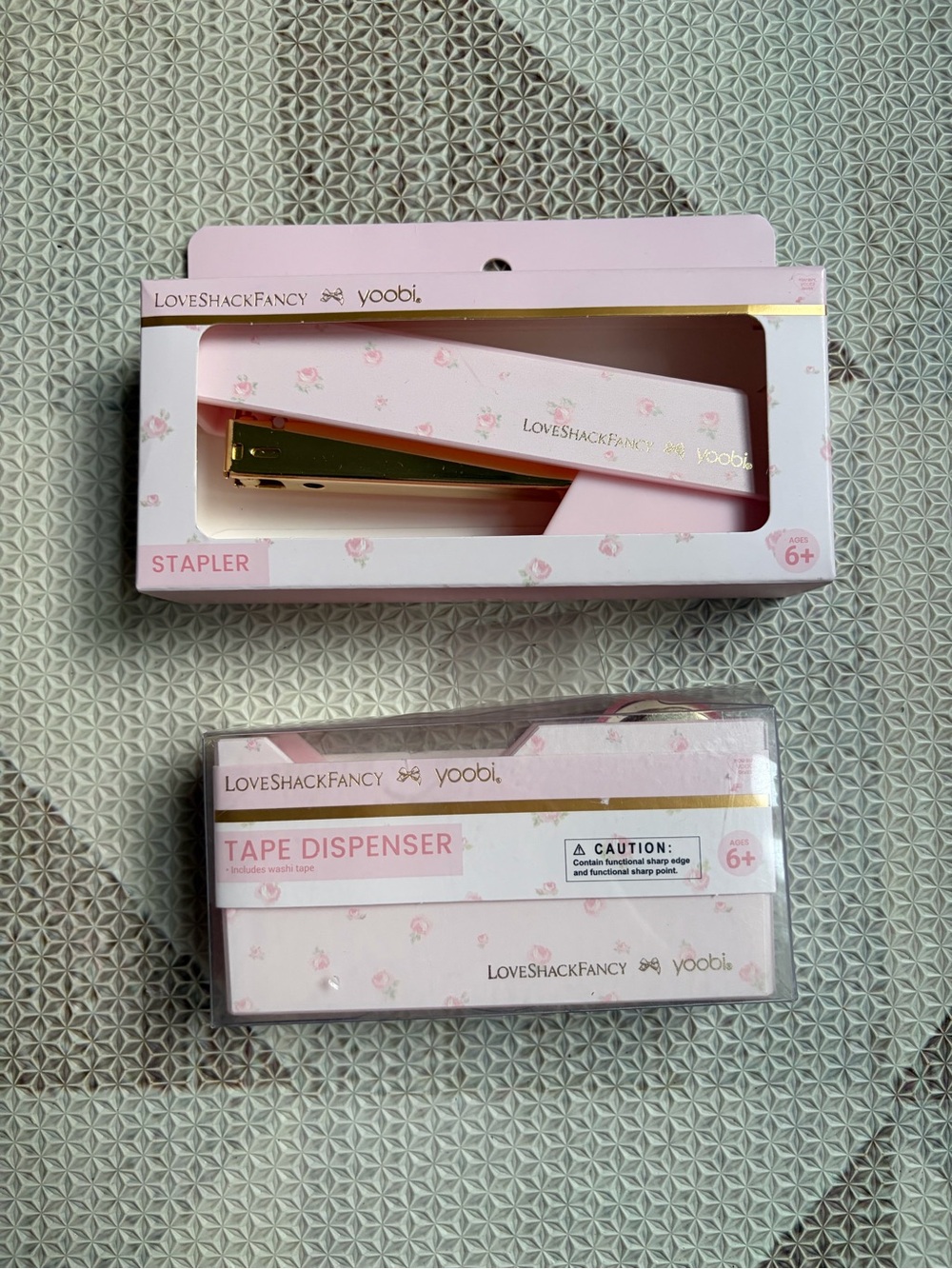 LoveShackFancy Tape Dispenser & Stapler Bundle